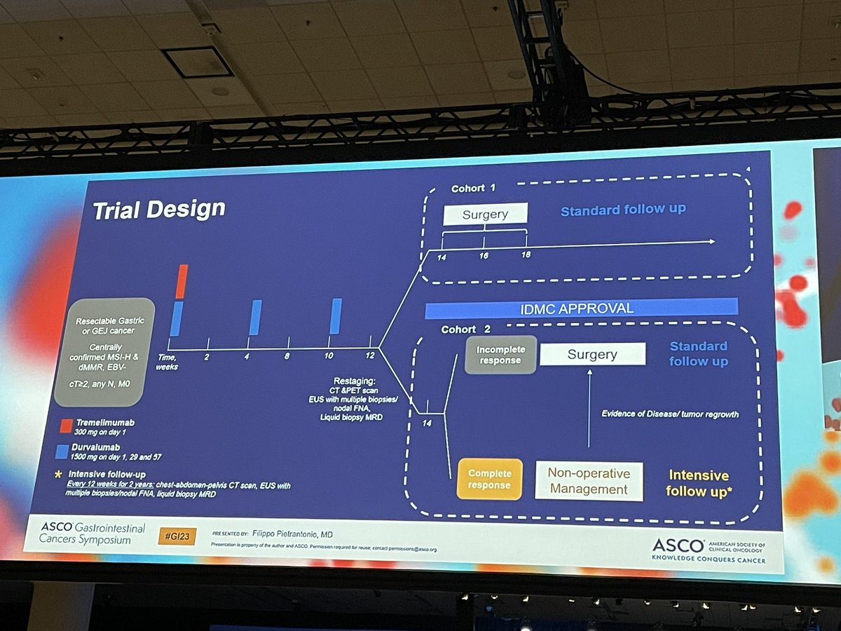 jgong15's tweet photo. @FilippoPietran4 showing a #Chalabi plot of neoadj durva/treme X3 mos in dMMR/MSI-H >cT2 resectable gastric/GEJ cancer w/60% #pCR more evid to support chemo-free neoadj #IO approaches in this molecular subset across #gicsm @ASCO #GI23 @OncoAlert https://t.co/84pr74S3je