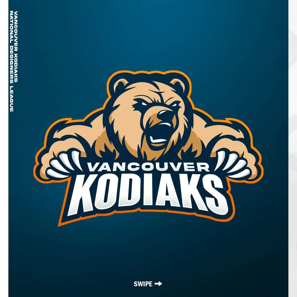 ColeBDesign's tweet image. Introducing the Vancouver Kodiaks! 🐻🔽

#nationaldesignersleague