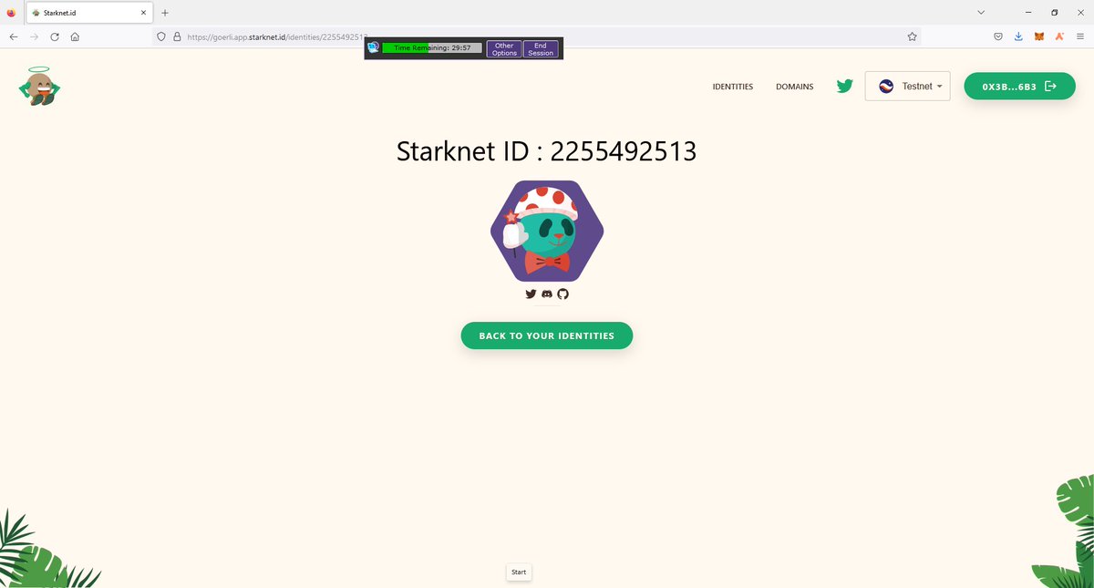 Roseblanch90's tweet photo. I claimed my ".stark" domain name on @Starknet_id

Claim yours before it's too late for a big surprise 👀 ... 

#StarkNet #StarknetIdOdyssey https://t.co/AJBEDRQQvV
