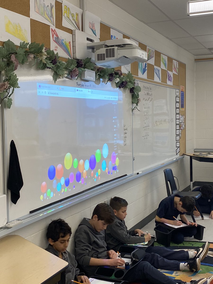 Miss_FergusonH's tweet photo. Making a game out of working silently, where students work diligently without setting off the sound alarm sounding, earning bingo sticks toward our class reward. @StGregoryHCDSB https://t.co/oT9yqlR18L
