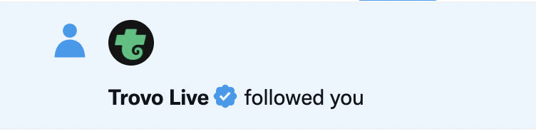 trovolive's tweet photo. Who wants this notification?

First 100 people to retweet will get a follow back 💚 https://t.co/DBbYTQzQUW