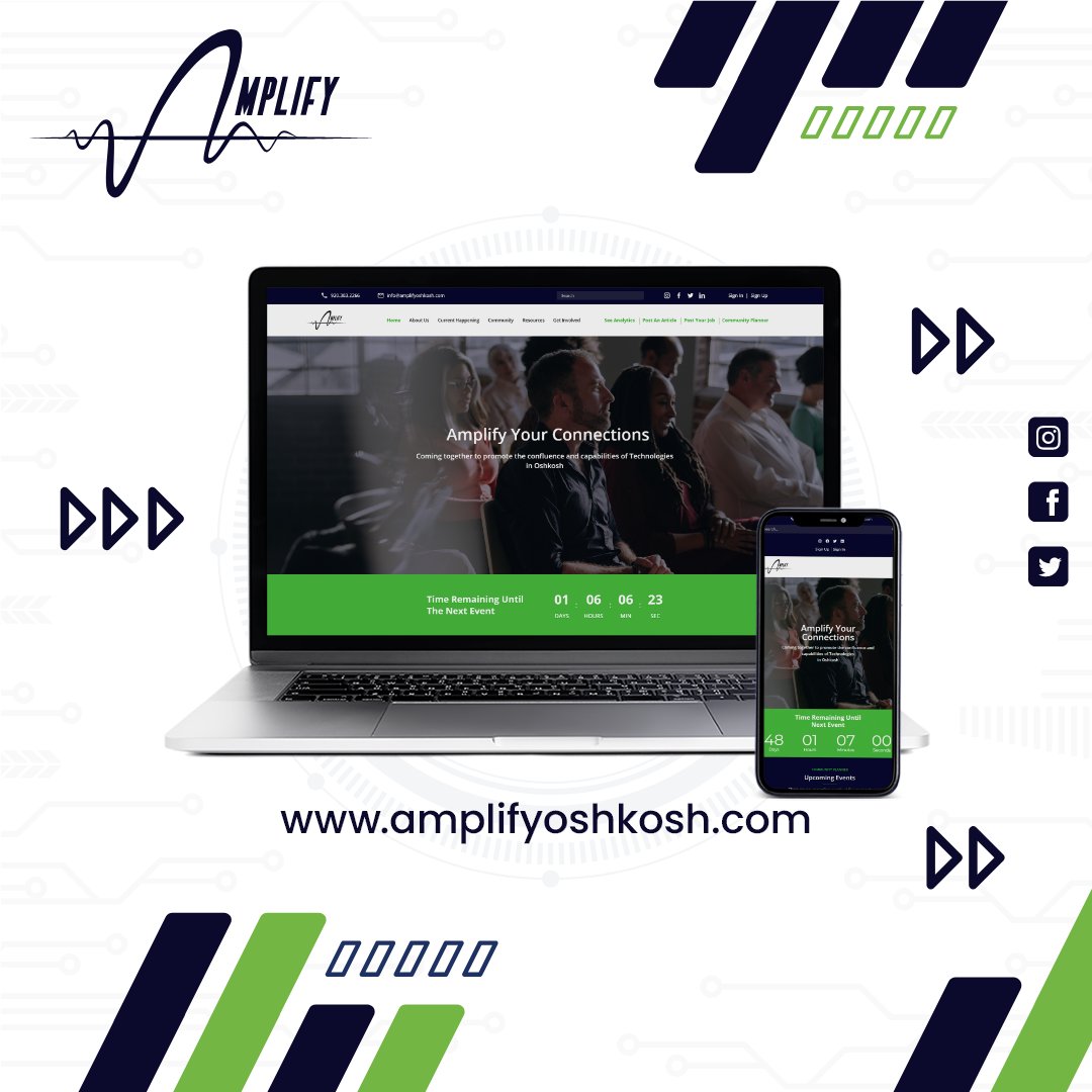 AmplifyOsh's tweet photo. We’re excited to announce our new Amplify Oshkosh website! Our updated site has been built with the community’s interests in mind, utilizing the latest design trends. We are so excited for you all to visit. 

View here: https://t.co/l3lQbYouLA https://t.co/JfS1nkfhtC