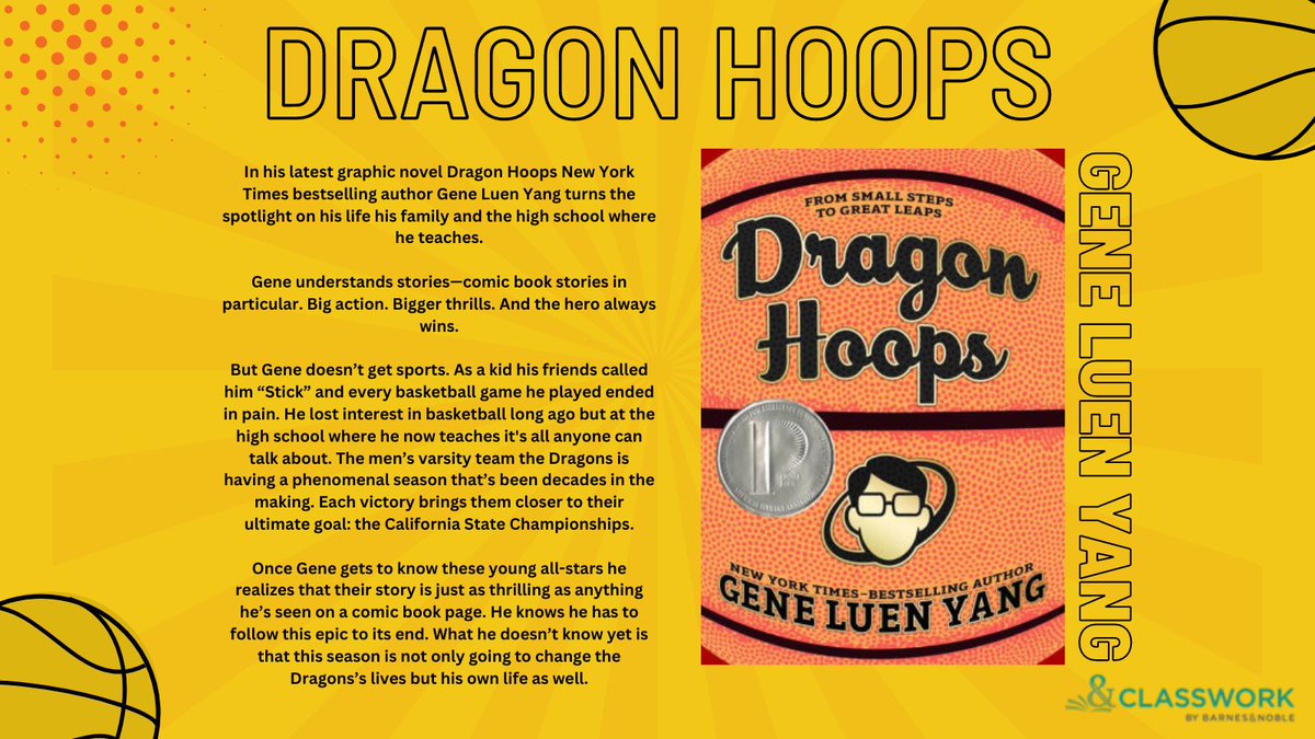 #DiscoveryThursday is here with another great #BookRecommendation by @geneluenyang —Dragon Hoops!! This book is about race and ethnicity while also being about the wins and losses of one high school basketball 🏀 team. It is also a fantastic #graphicnovel !!