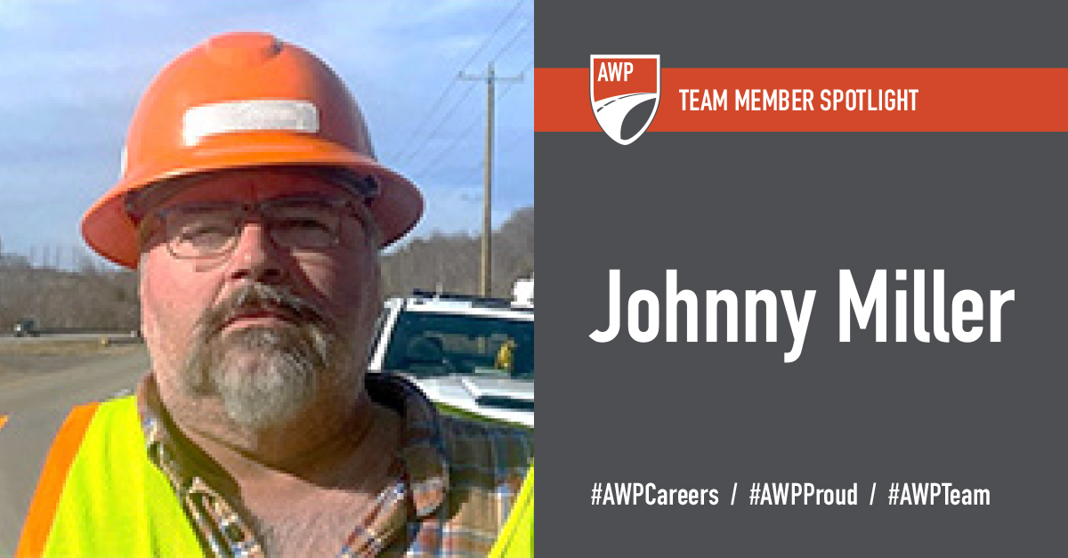 AWP__Safety's tweet photo. Johnny Miller is an outstanding Protector for AWP, improving safety in utility, broadband and infrastructure everyday. Thank you for all your hard work, Johnny!
#roadwork #kentucky #undergroundutility #transportation #meaningfulconnections https://t.co/ssa3cqShrC