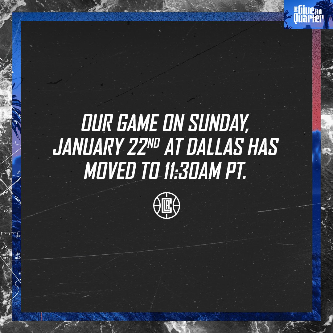 la-clippers-on-twitter-the-start-time-for-sunday-s-game-in-dallas