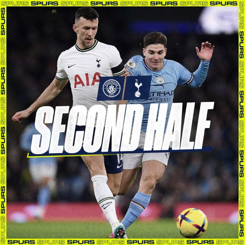 SpursOfficial's tweet photo. The second half has begun 🔥

COYS 👏