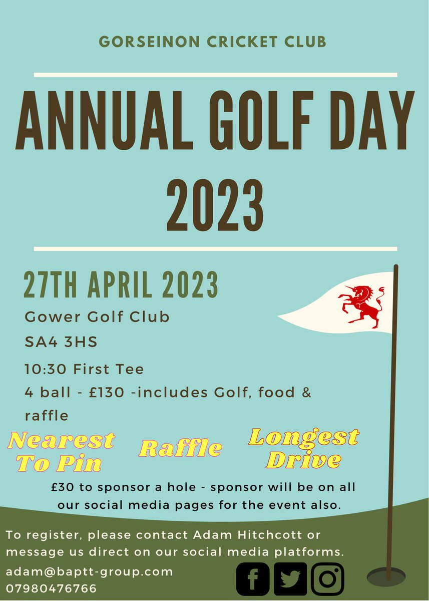 GorseinonCC's tweet image. ⛳️ GORSEINON CC GOLF DAY ⛳️

Everyone welcome for what’s going to be a great day. 

Be great to see familiar and also new faces. 

Get in touch so you don’t miss out ⛳️

#golf #swinghard