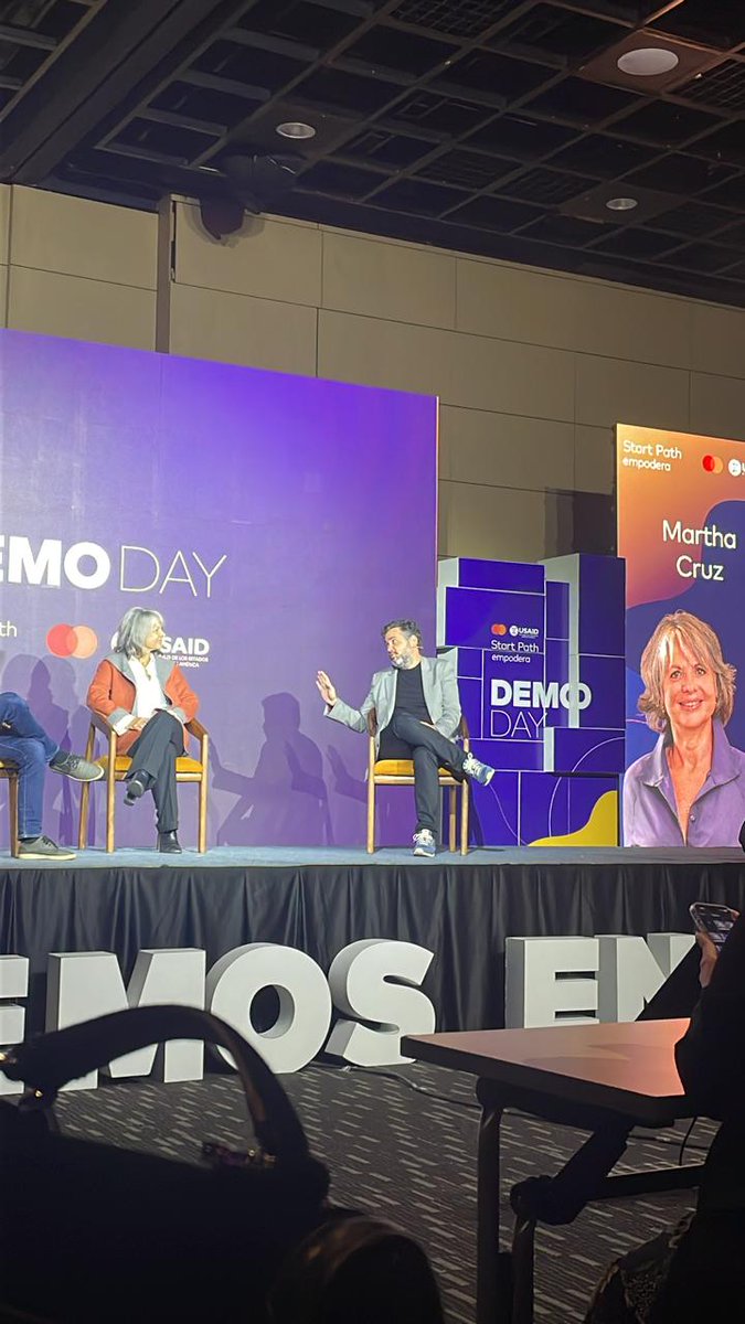 Nuestra presidente <a href="/martacruz/">marta lissie cruz</a> en el gran panel "En la mente de los inversionistas: descifrando cómo evalúan oportunidades y toman decisiones de inversión" junto con <a href="/luisflorez/">Luis Florez</a> y <a href="/luisfegiraldo/">Luis Felipe Giraldo</a>. Demo-Day de <a href="/Mastercard/">Mastercard</a> y <a href="/USAID/">USAID</a>  #starpath 🇨🇴 🚀