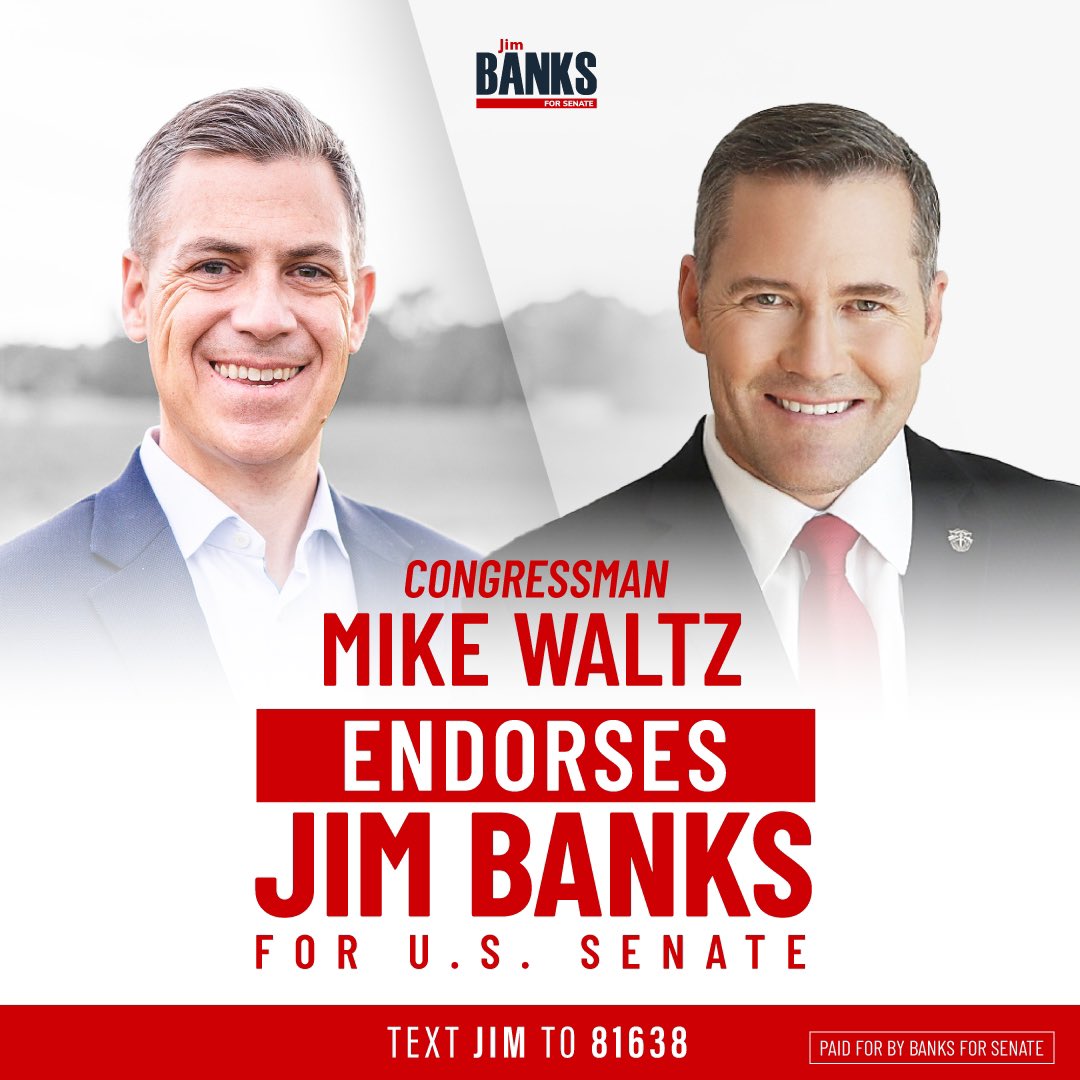 Proud to have <a href="/michaelgwaltz/">Ambassador Mike Waltz</a> with us on #TeamBanks!