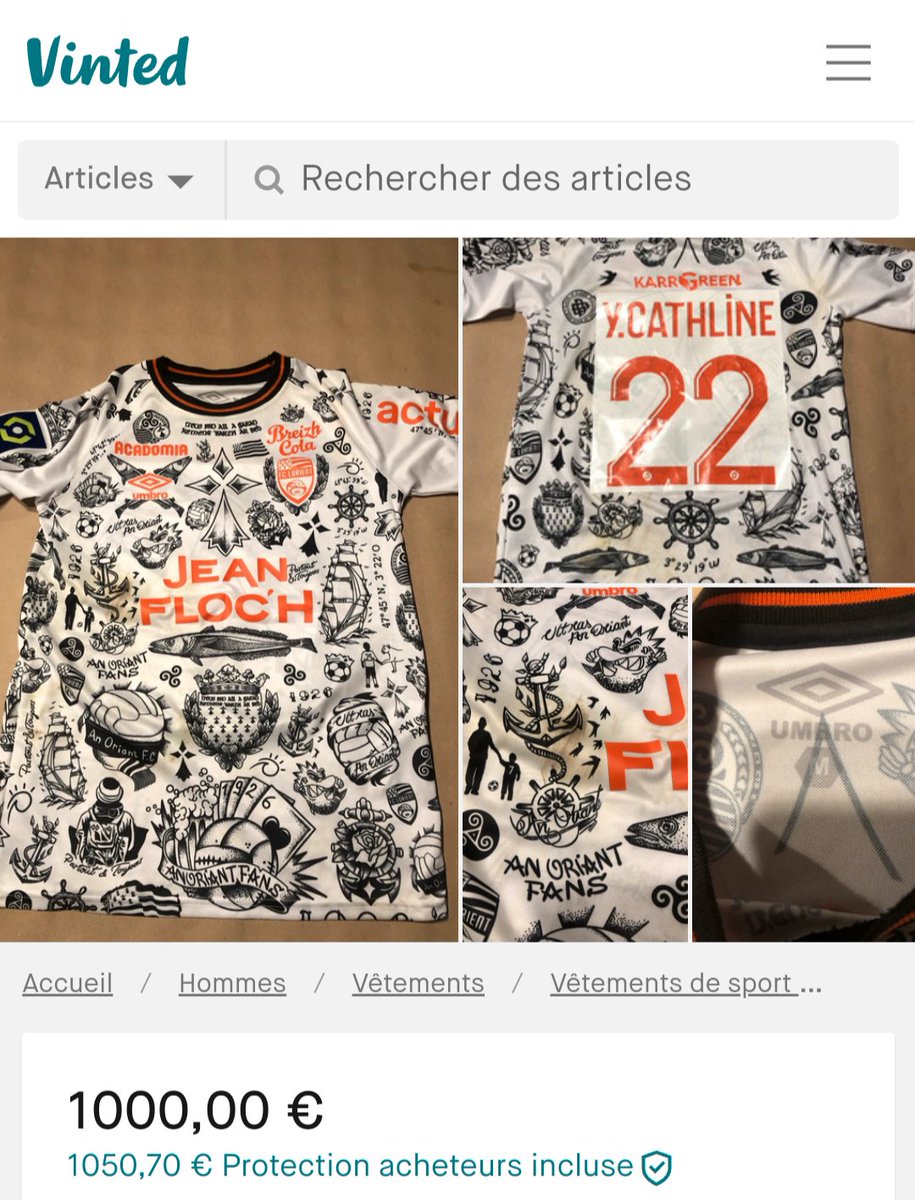 SeseFCL's tweet photo. Je viens de tomber sur ça sur Vinted... Quelle honte... https://t.co/z49LGufDDN