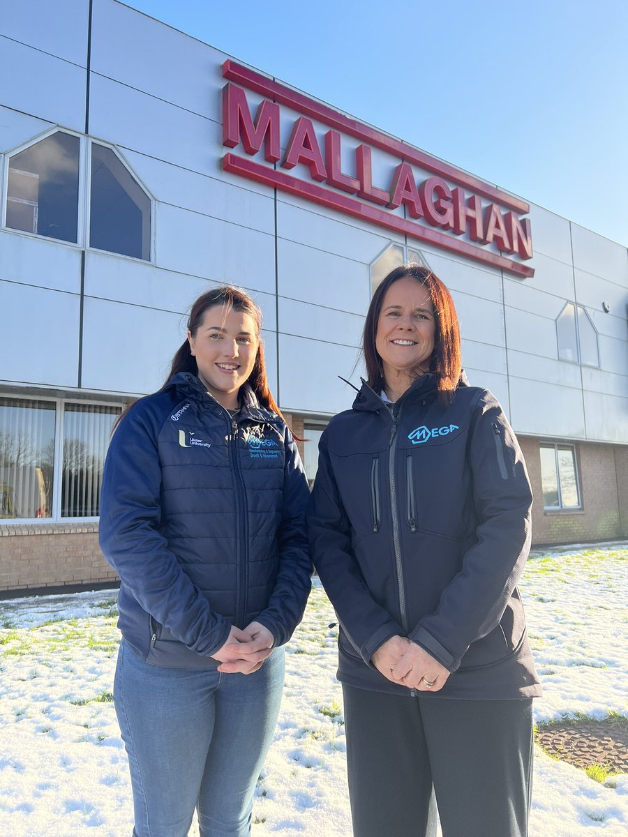 Such a lovely afternoon catching up with second year MEGA degree apprentice Emer Cullen. 

Always good to get feedback on the programme from #apprentices &amp; #industry. Emer loves working in <a href="/MALLAGHAN_GROUP/">Mallaghan</a>  and is progressing so well in her role as a #manufacturing #engineer 👏