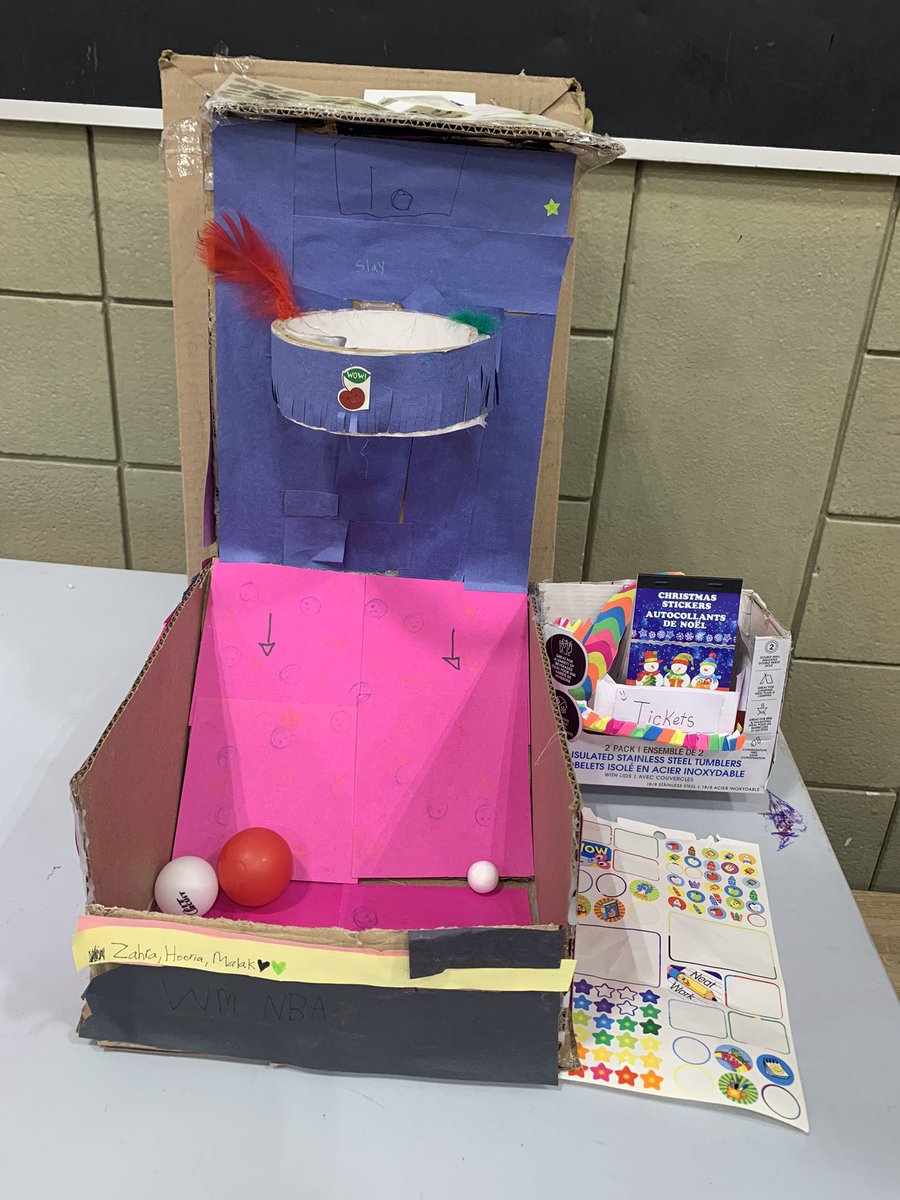 jcole1689's tweet image. Thank you SO MUCH to the @CarletonHeights Gr6s for putting on an amazing Cardboard Arcade! The creativity and attention to detail in your games were truly impressive 👏🏼 @OCDSB #cardboardchallenge
