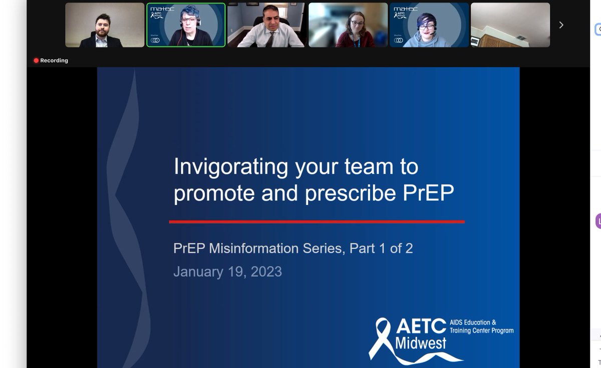 Thank you to the 85 live attendees and > 150 registrants who spent an hour with @MATEC_HIV, @AjayKSethi, @Sol_Mar_26, and me discussing methods to invigorate your team to promote and prescribe #HIV #PrEP. 🙏 Check out the recording if you missed it!