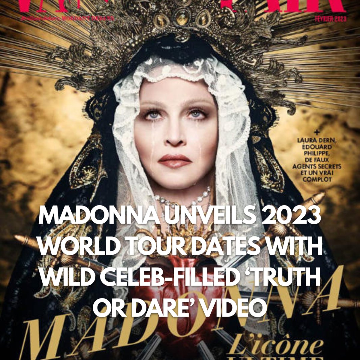 LexannMedia's tweet photo. #HOLLYWOOD @madonna will "Take a Bow" with a new #tour through #NorthAmerica and #Europe starting this #summer that will be a "Celebration" of the #pop icon’s hits, which include 38 songs in the Billboard Hot 100.

Photo Creds: Vanity Fair| Luigi &amp; Tango https://t.co/7Plsn5txs7