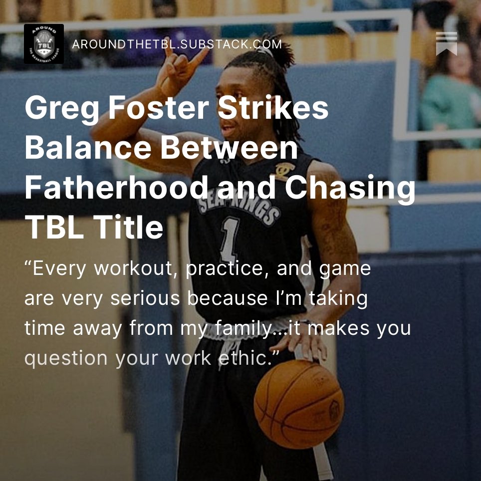 atblsubstack's tweet photo. The next generation of point guards in the Foster household is in extremely good hands. That’s what happens when you’re raised on a steady diet of watching pro games, soaking up the sounds of gyms overseas and at home, and have @G5_buckets to learn from. 

#atbl #tbl #tbl23 https://t.co/6Fwr30in7J