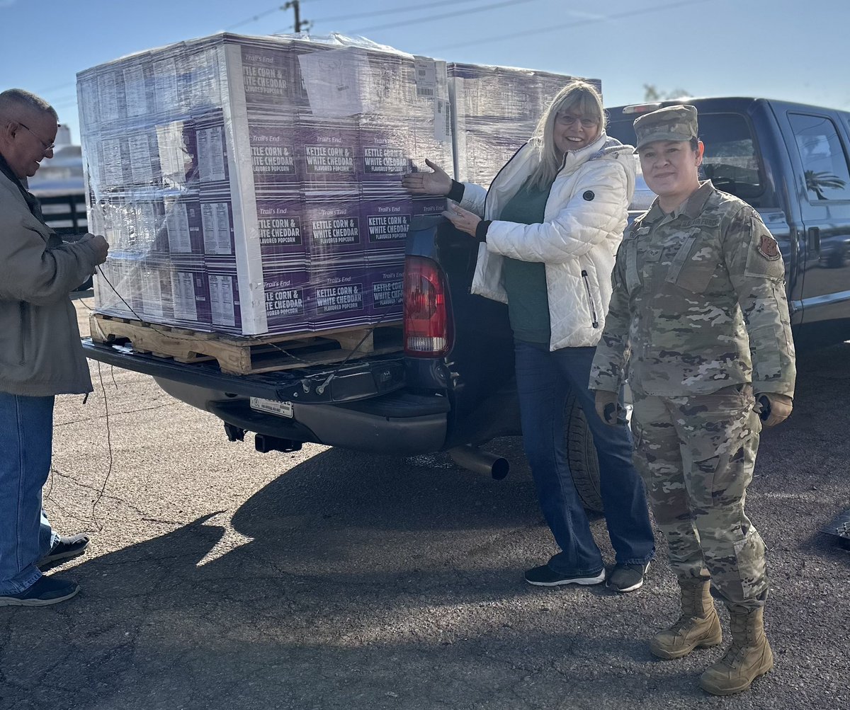 It’s national Popcorn Day and our Airman and Family Readiness Program popped in at just the right time to receive a truckload of donated kernels. A buttery thanks goes out to <a href="/soldiersangels/">SoldiersAngels</a> for this generous donation.