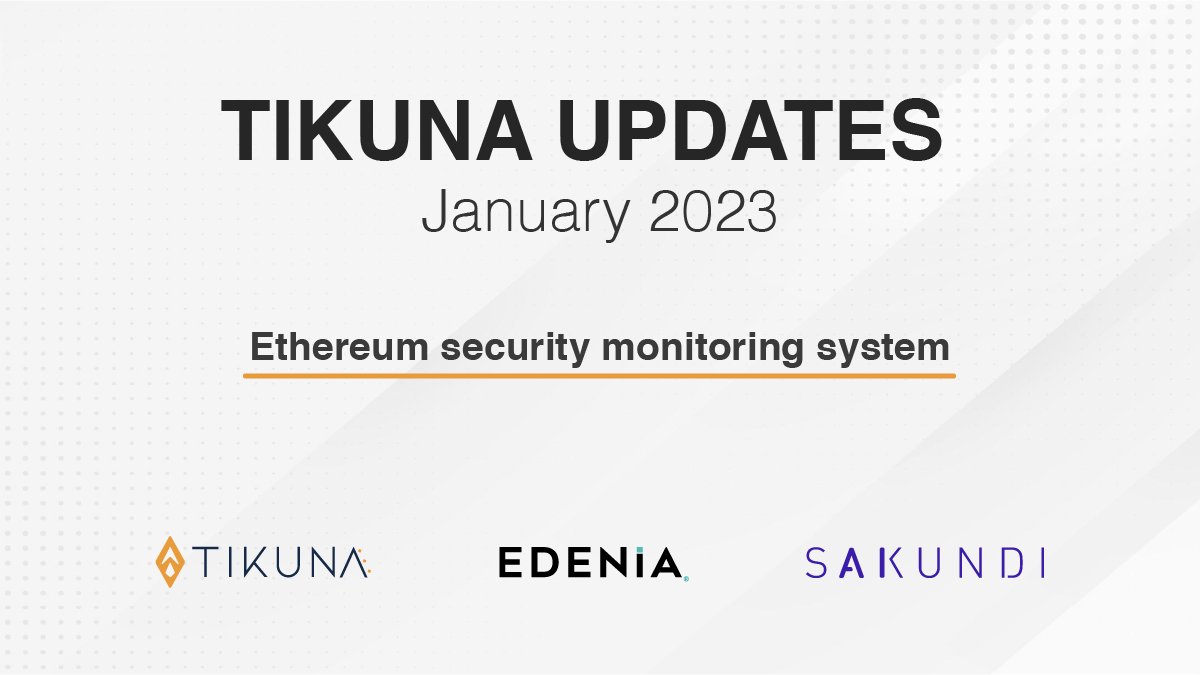 We want to share the progress we've made for Tikuna, a proof-of-concept #P2P network security monitoring system for the #Ethereum #blockchain.

Last year, Tikuna was selected as an Academic Grants Round Grantee by the <a href="/ethereum/">Ethereum</a> Foundation. We've come a long way since then.