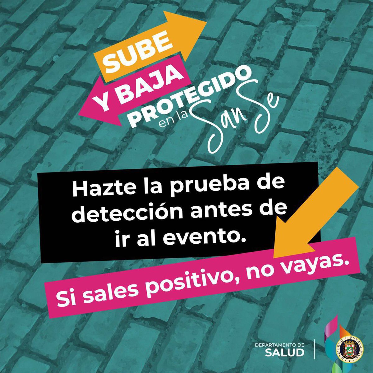 Hazte una prueba casera o visita un centro de detección y si sales positivo, quédate en casa.  

#DisfrutaSeguro #SubeYBajaConPrevención