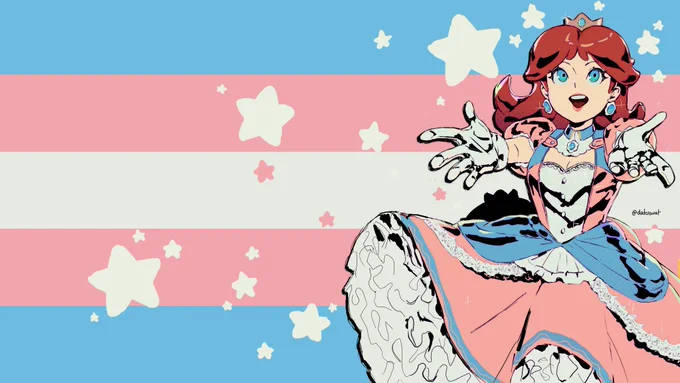 4k trans pride peach &amp; daisy wallpapers, free to use! 
