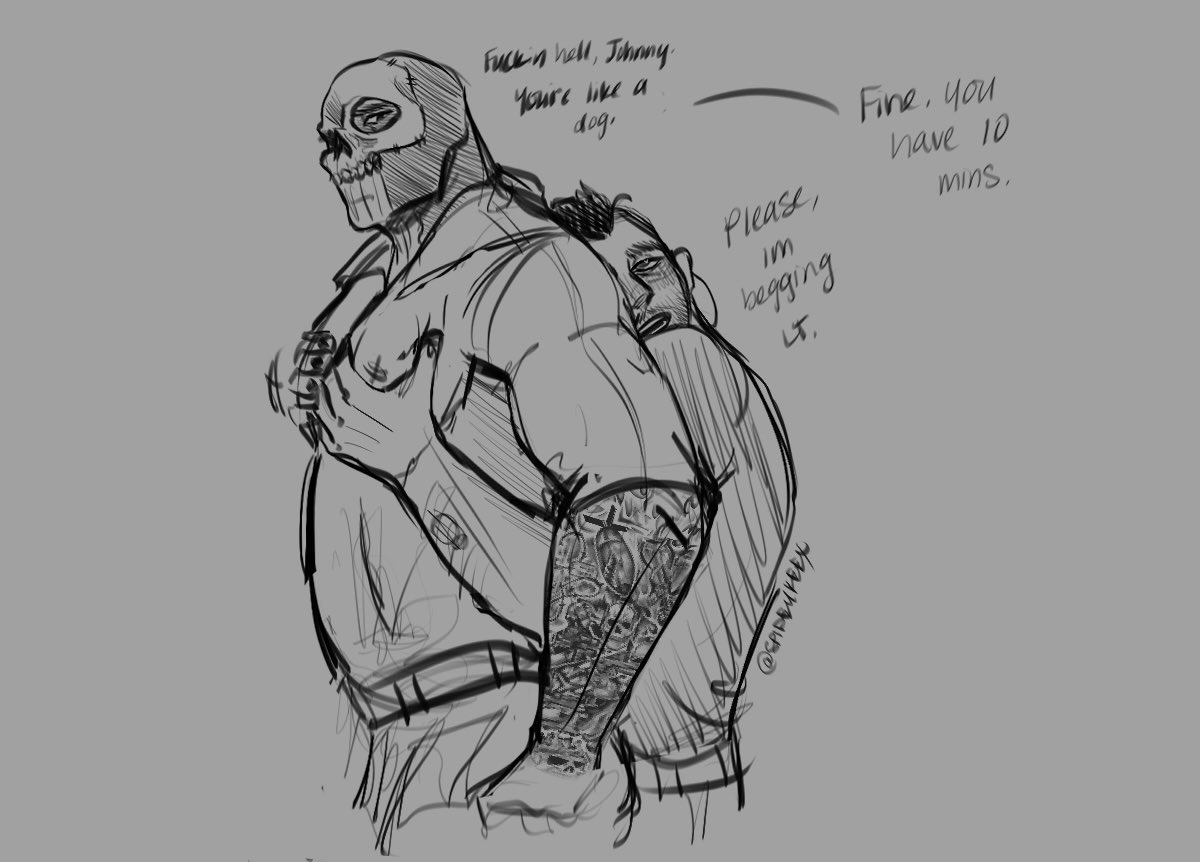 jonarart's tweet photo. He gets whatever he wants bc he’s spoiled and ghost loves him 💀🧼🖤 #soapghost #ghostsoap https://t.co/iH14fxZbqy