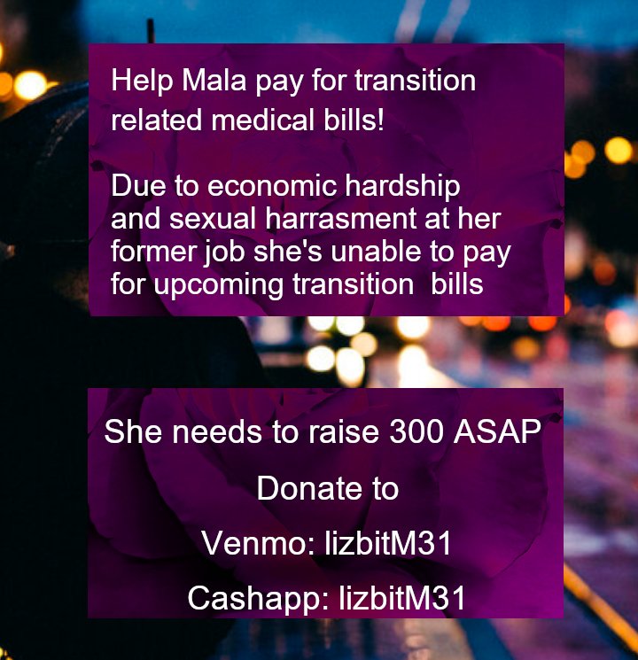 disrupthehuman's tweet photo. Black transfem needs funds for transition related medical bills

Vnmo and Cshapp: lizbitM31 https://t.co/9IFrUV5HaV