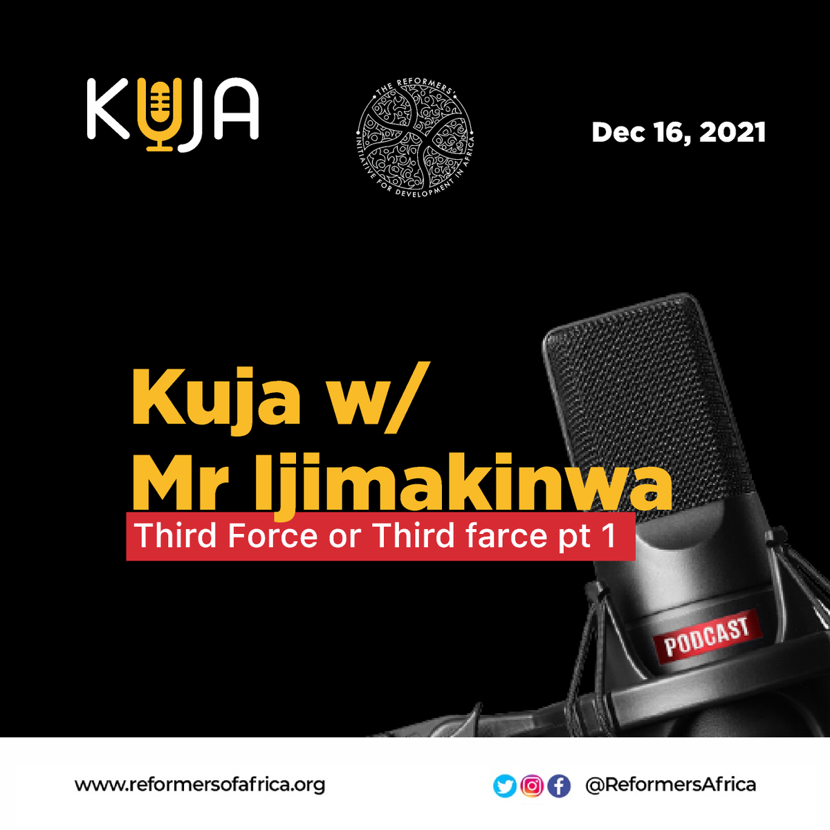 What about a little #Throwback 

Yes, back to 2021😊

In this episode of #Kuja Samuel Olugbeminiyi conversed with a Former Journalist and now Researcher at the Institute of African Studies, the University of Ibadan on the origins of third force movements in Africa...