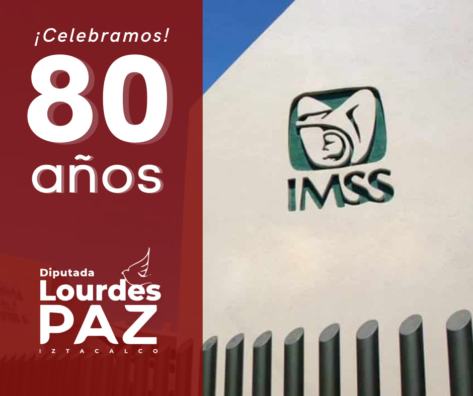 YoConLourdesPaz's tweet photo. Celebramos el 80 aniversario del @Tu_IMSS ¡Muchos años más querido Instituto Mexicano del Seguro Social!
#80AñosDeSaludYBienestar https://t.co/5MTCEtZh1e