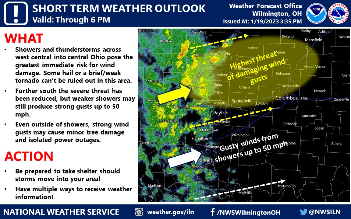 NWS Wilmington OH on Twitter "[345 PM] The severe weather threat has been reduced across