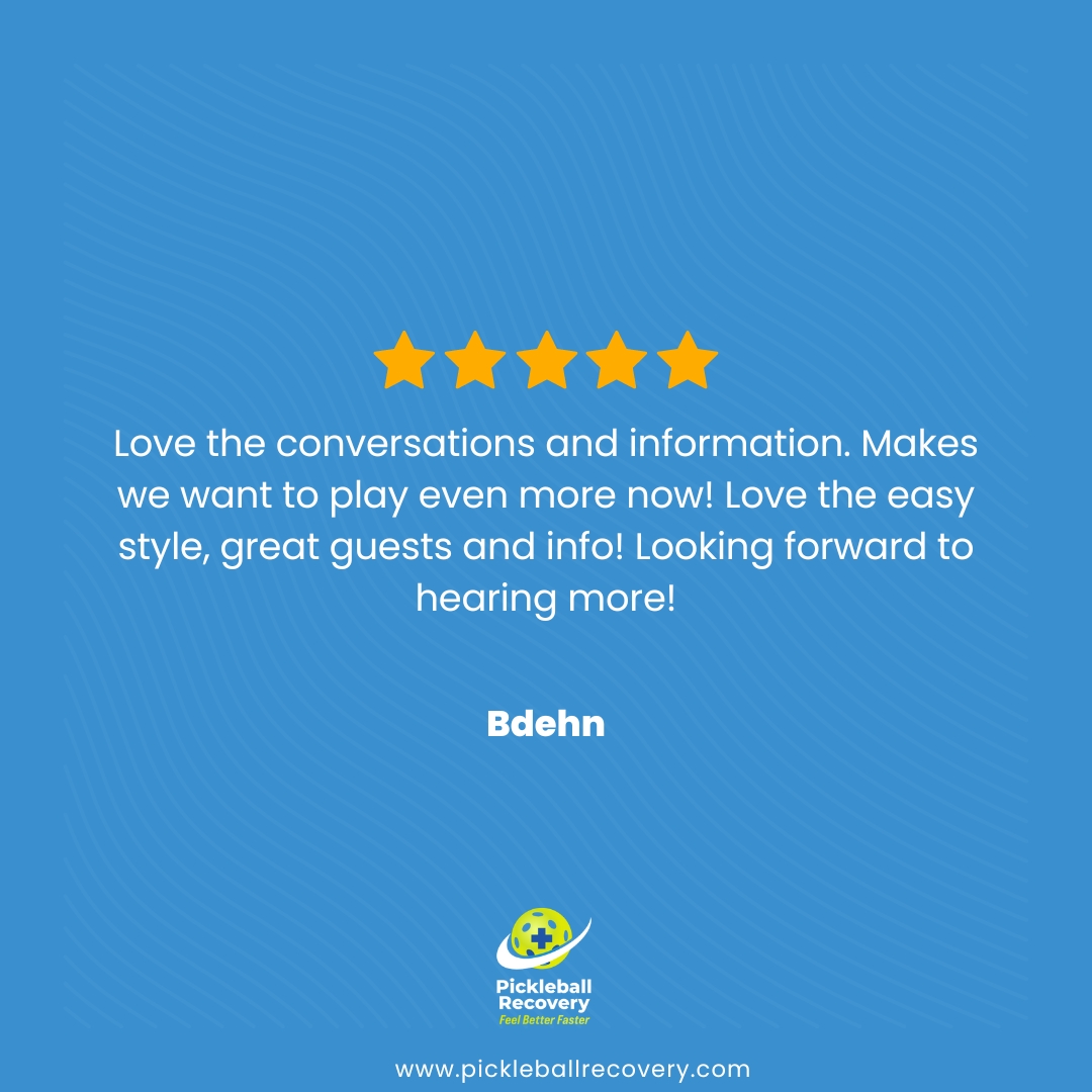 PickleballRecov's tweet photo. Here's what another happy listener says about the Pickleball Recovery Podcast.

#pickleballrecovery #pickleballislife #pickleball #injuries #pickleballtournament #pickleballers #customerreview #customerreviews #review #pickleballplayer #pickleballlife #aloemd #happycustomer https://t.co/JDqdfxJIu4