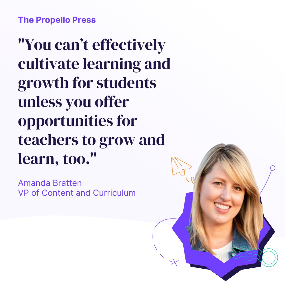 PropelloLearn's tweet photo. Teachers truly are at the 💜 of #studentsuccess. Thats why we keep #educators at the heart of our approach to #pedagogy.

Read all about it in our latest blog: https://t.co/l8iI7B1Fpj

#CurriculumCopilot https://t.co/oMqsWOl2OP