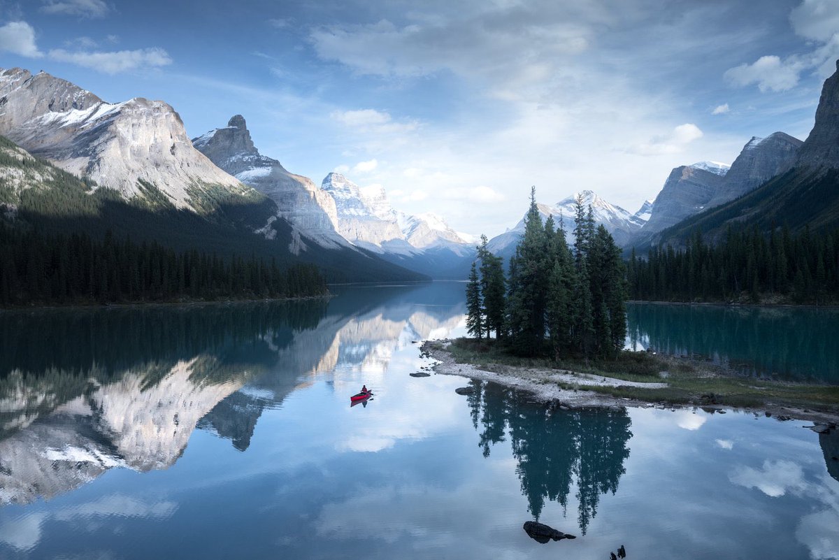 Canoeing in the Canadian Rockies