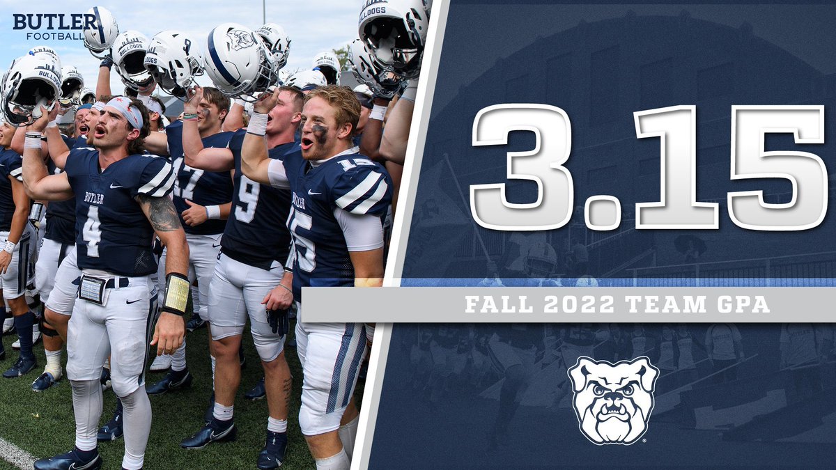 Great fall for <a href="/ButlerUFootball/">Butler Football</a> in the classroom. 8 student-athletes had PERFECT 4.00 GPA’s! #TheButlerWay
