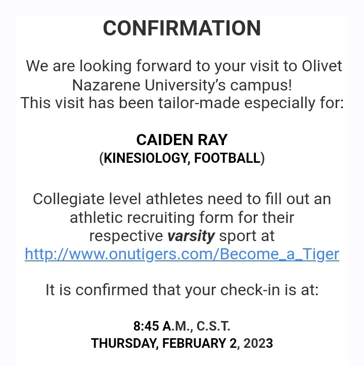 CaidenRay09's tweet photo. Super excited to meet everyone in person and finally get to see campus! #GoldStandard @ONAZFootball @CoachGarde @coachReeseDeck @CoachHehman @CoachRenfroe @ONUCoachSalty https://t.co/oNwnf8Y8Hu