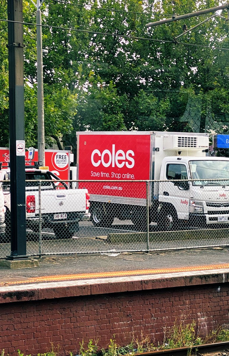 Only today I realised <a href="/Coles/">Coles Supermarkets</a> delivery team has name!!!  Hello Cluck and Judy!