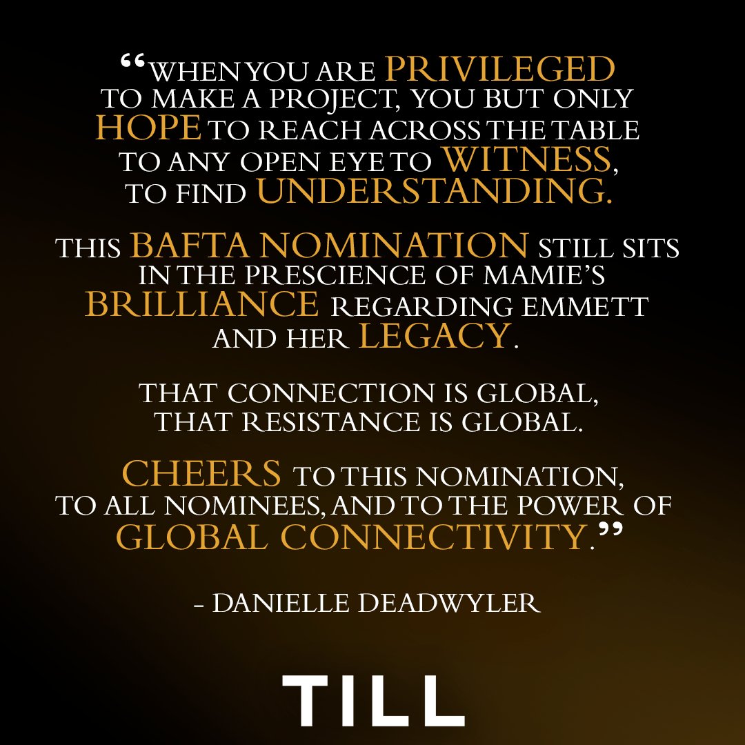 “To the power of global connectivity” 👏🏾 Danielle Deadwyler reacts to her <a href="/BAFTA/">BAFTA</a> nomination for #TillMovie.