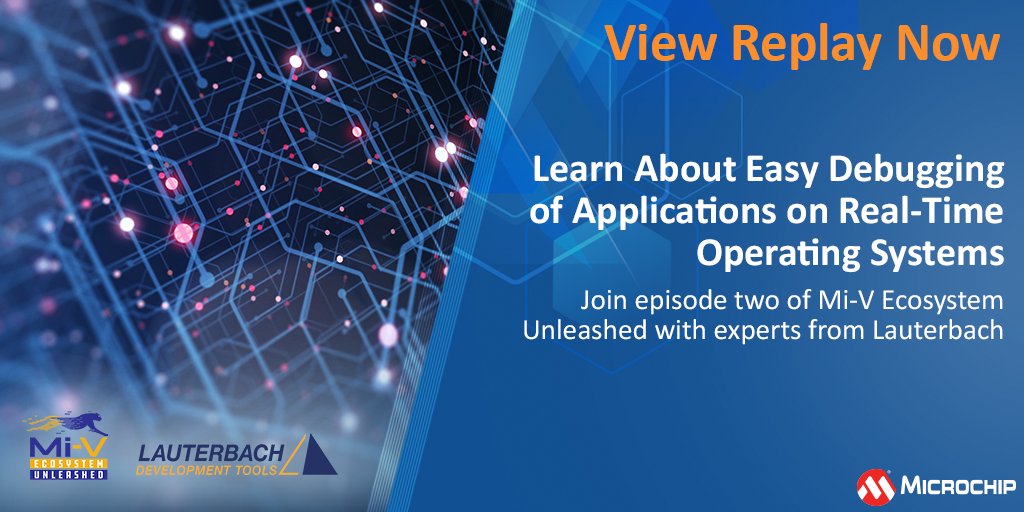 MicrochipTech's tweet photo. Learn tips and tricks for easy and effective debugging with our Mi-V Ecosystem partner, Lauterbach. Watch now on-demand: https://t.co/MhvjmNqcxO. #RISCV #MiVecosystem #polarfire https://t.co/rmtOSKN4cN