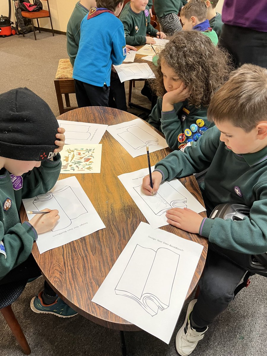 ASJScouts's tweet photo. Fun evening of human ‘hungry hippos’🦛 then designing our Cub ‘Book Bench’ for What’s Your Story, Chorley? festival in March. We’re super excited! 😁 #ChorleyScouts #WestLancsScouts #Skillsforlife #wysc
#whatsyourstorychorley #chorleylibrary #chorleyreads https://t.co/BaQb9i2dWm