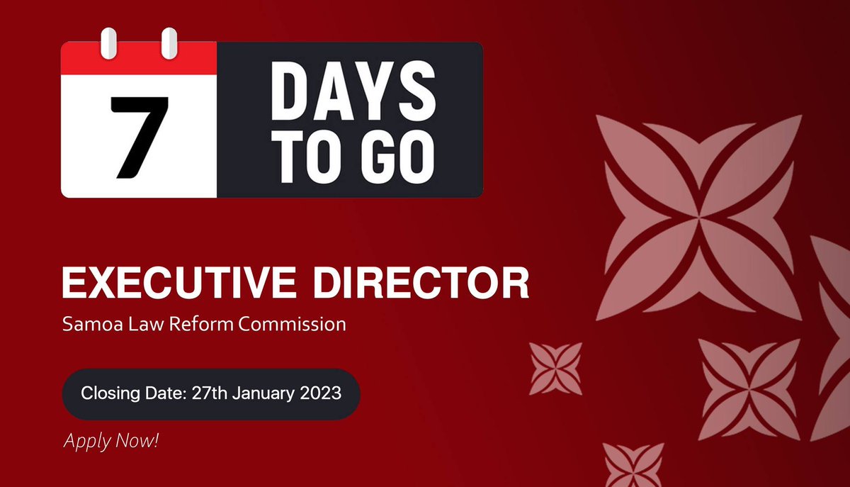 samoapsc's tweet photo. Are you the best candidate for the job? Apply now!

More info on following link
https://t.co/bHmgBVyeyh https://t.co/K3F0JX9f5b