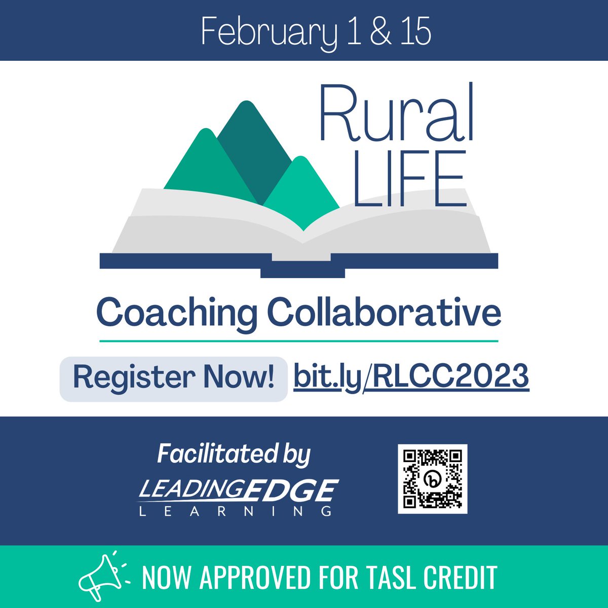It isn't too late to sign up for the Rural LIFE Coaching Collaborative!  ANYONE in a coaching role can attend (instructional coaches, administrators, teacher leaders)! 

TASL approved ✅ 
Certificates provided 🥇 

Sign up here:  bit.ly/RLCC2023