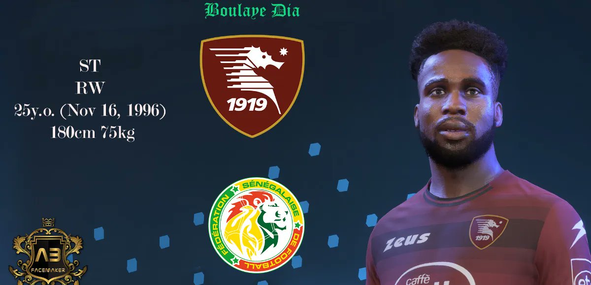 Boulaye Dia (Salernitana on loan from Villarreal)
#Senegal
#FIFA23
#FIFAWorldCupQatar2022
Download 🔥🔥👇💯

buymeacoffee.com/abdalla/e/1130…