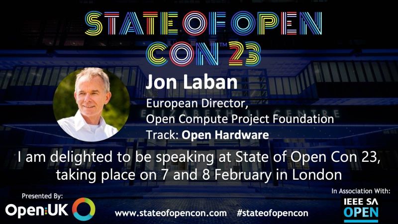 jon LABAN will be speaking about Data Centre Sustainability and Decarbonisation at the OpenUK State of Open Conference 2023 in London February 7 - 8 Register here: lnkd.in/eCntUZmM #SOOCon23 #stateofopencon #OCP #empoweringopen