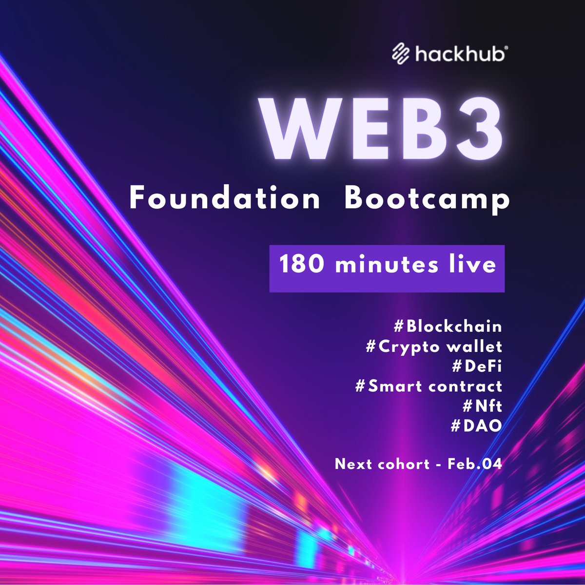 Our WEB3 foundation bootcamp is coming this February! 🪐 Covering the most popular topics in web3, and no technical background needed! #web3 #web3courses DM us for promo code.