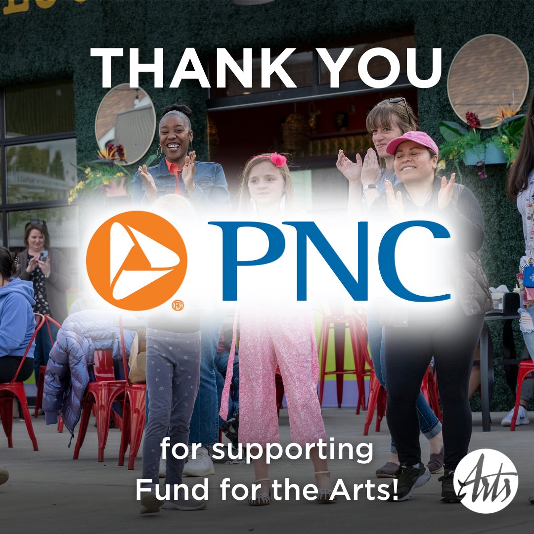 Today we're saying thank you to some of our donors! Thank you, PNC Bank! You’re creating a healthy and vibrant community where everyone embraces art, contributes, and belongs.