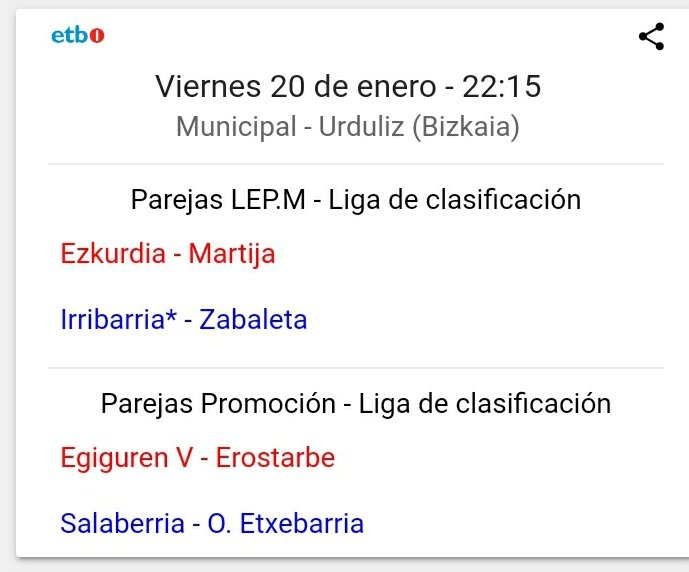 Mañana a las 22.15 en #Urduliz (Bizkaia)  #Erostarbe jugará en la liguilla de #ParejasPromocion