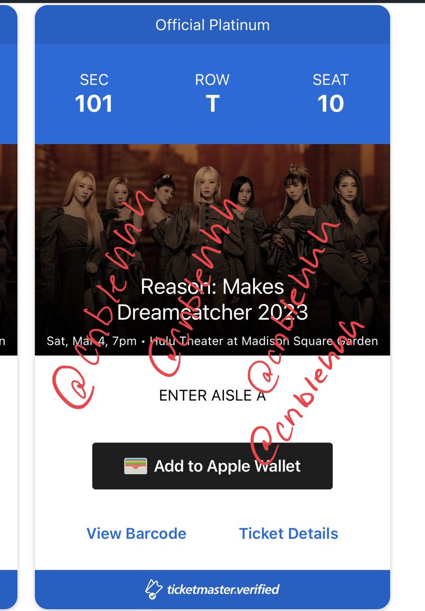 cnblehhh's tweet photo. [PLS RT] Selling 2 official platinum Dreamcatcher in NYC tickets for face value!!!!  Section 101 Row T for $266 each! 

Please take these off my hands 🥹
#Dreamcatcher #드림캐쳐 #2023WorldTour #REASON_MAKES #Dreamcatchertickets #dreamcatcherNYC #드캐 https://t.co/IUcQ7OV4HD