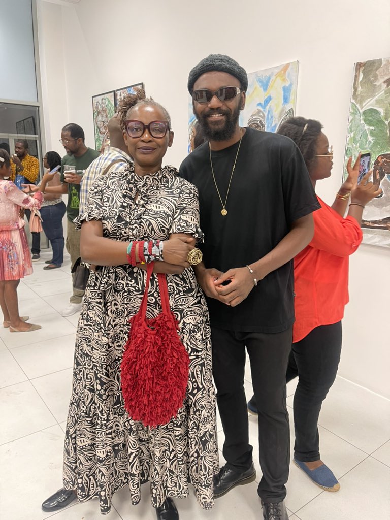 Voodart's tweet photo. Vernissage magnifique ce soir chez @Logmomakon 🥹❤️. L’exposition Réminiscence de Salam durera jusqu’au 18 mars. La galerie est située au @DoualaMall. https://t.co/2DsjOX6iCd
