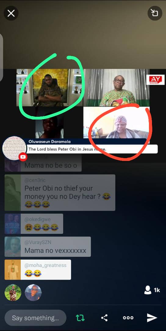 derrimore24's tweet photo. The highlight of the #AYshow with PO. This woman spoke the mind of many NIGERIANS.. 
Even AY was shocked at the rage of the woman 😂😂😂
The 3rd slide.. all smiles 😊🤗🤩

Nigeria is indeed blessed, na just bad leadership dey kill us since 1960.
#AY #PeterObiInNiger https://t.co/WOLBNjB8zi