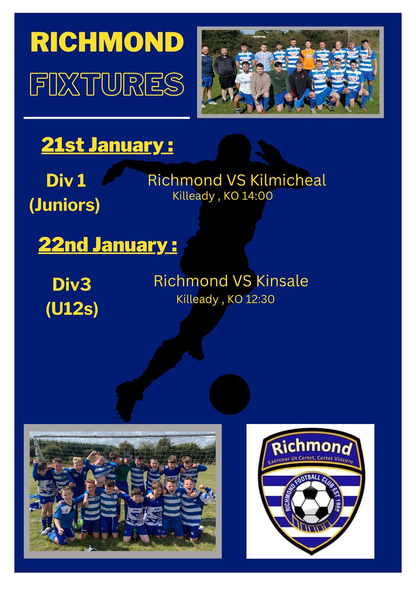 🔵🔵 Weekend Fixtures 🔵🔵