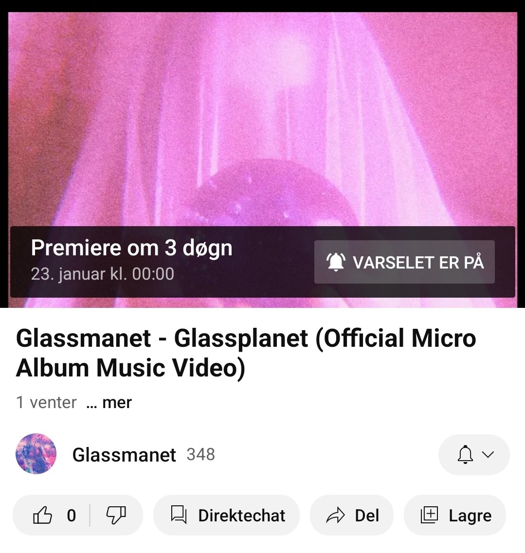 Dropping the full micro album music video of 'Glassplanet' in 3 days 🔮✨️ Tune in 00:00 Norway time the 23rd!🔮 To be notified in time for the cermony, ring the bell of my channel(ing)✨️ Sea u there? 🌊 youtu.be/F7XrkapSrzk
#glassmanet #glassplanet #dreampop #psychpop