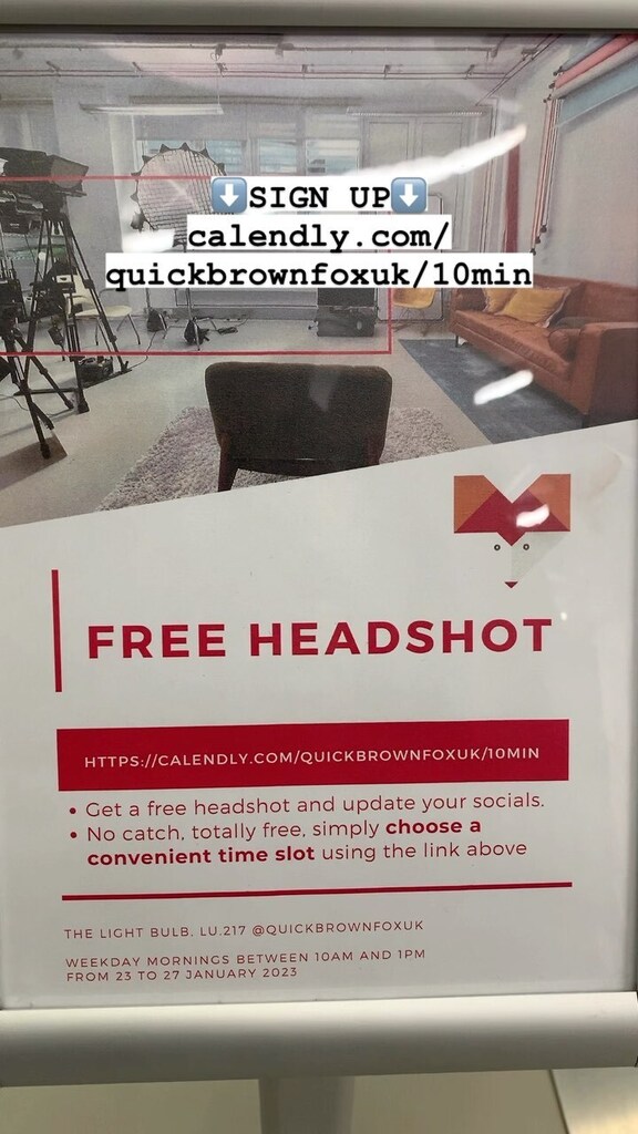 Yes. 

FREE. 

No catches. 

A belated Christmas gift from us to all of you at @workspacegroup | The Light Bulb #wandsworth to start 2023 with the right foot 

Simply sign up and chose a convenient slot next week Monday 23  to Friday 27 10 am to 1pm usin… instagr.am/reel/CnnD9TAtK…